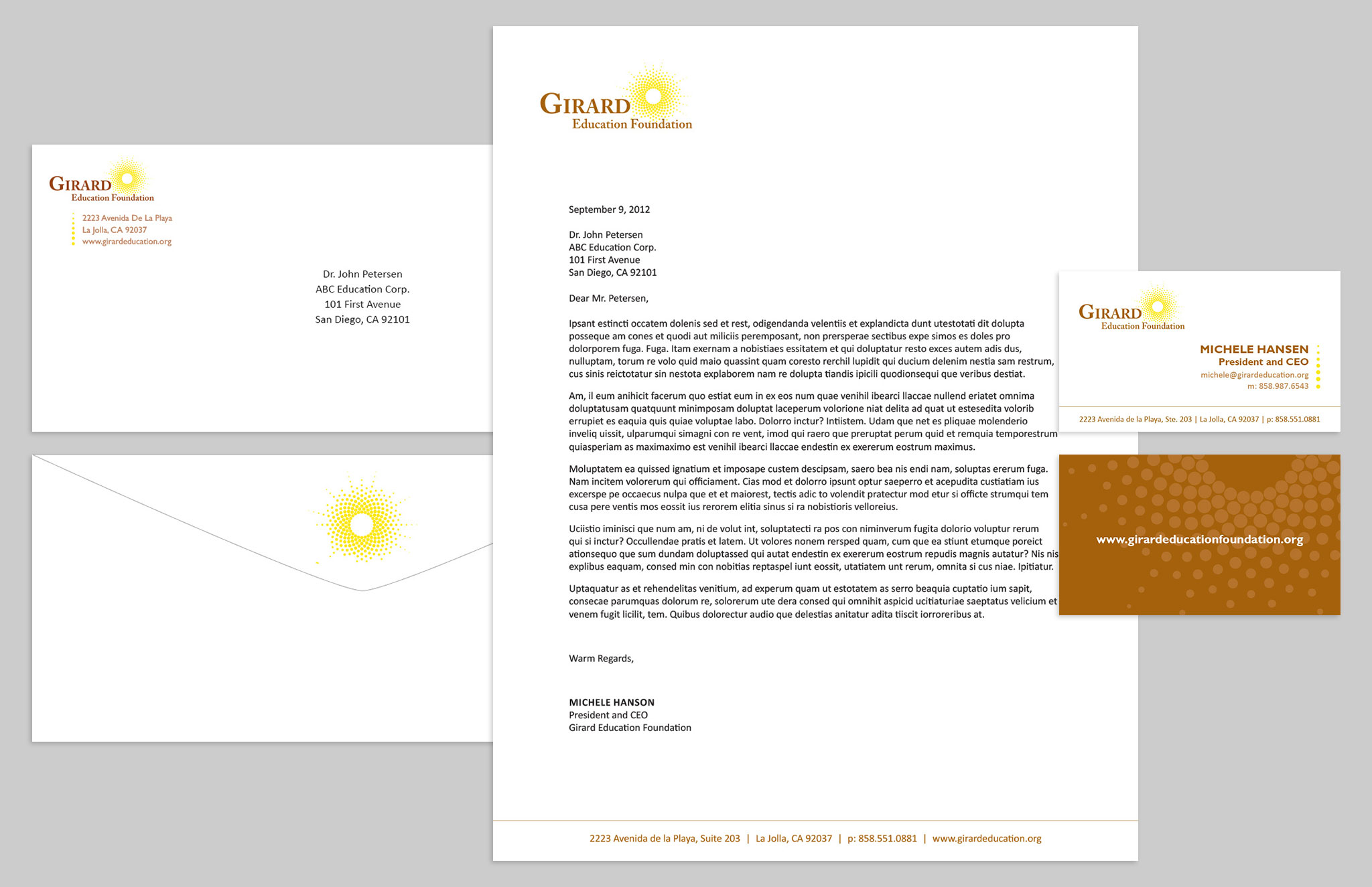 Girard Education Foundation identity suite by Ashley Lewis