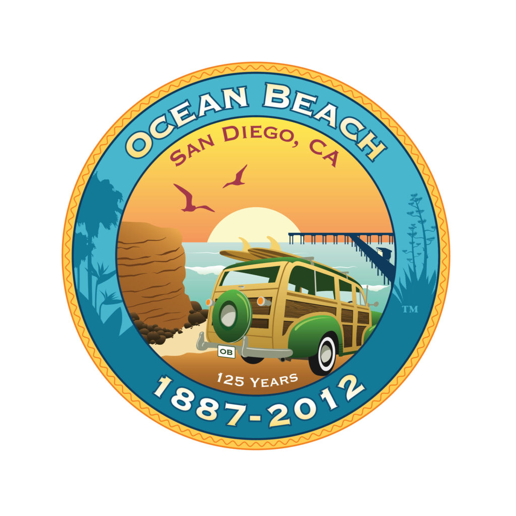 Ocean Beach 125th Anniversary logo by Ashley Lewis