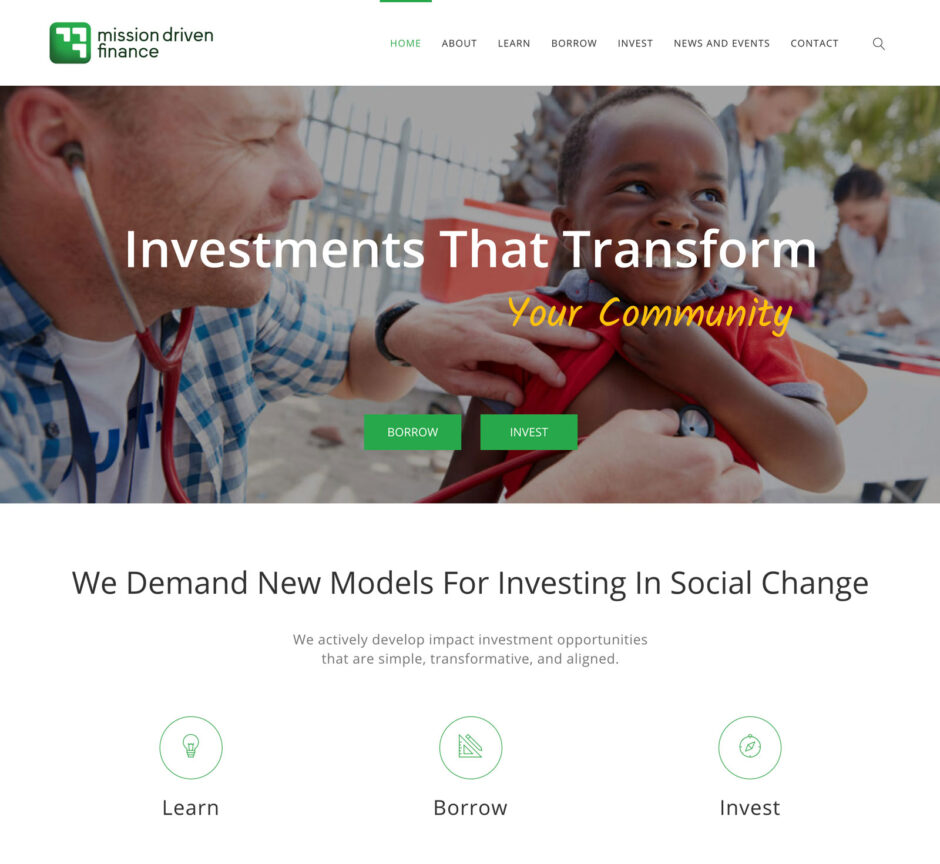 Mission Driven Finance website